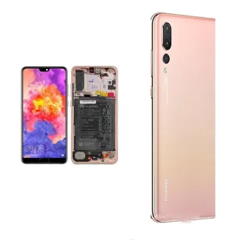 Γνήσια οθόνη σετ Huawei P20 Pro (CLT-L29) Gold Pink χρώμα (Frame Display Touch screen digitizer & battery) Original Service Pack BOX (ΠΑΡΑΔΟΣΗ ΣΕ ΕΒΔΟΜΑΔΑ)