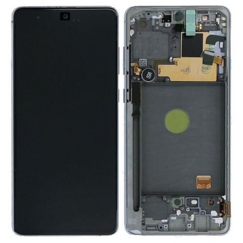 Γνήσια οθόνη σετ LCD Samsung N770 Galaxy Note 10 Lite Silver (Display +Touch Unit) σε ασημί χρώμα ORIGINAL SVP BOX