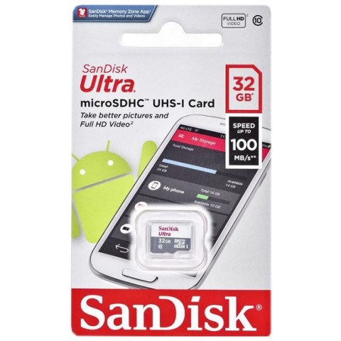Κάρτα μνήμης Sandisk 32GB (SDSQUNR-032G-GN3MN) UHS-1 C10, A1, U1 with Adapter Blister