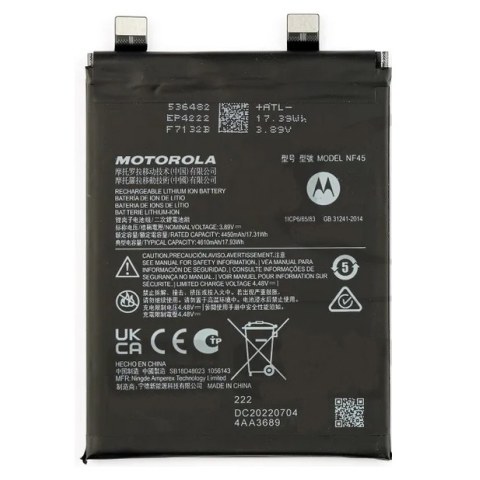 Γνήσια μπαταρία Motorola Edge 30 Ultra (XT2241) NF45 Lion 4610mah 3.85V Blister ORIGINAL