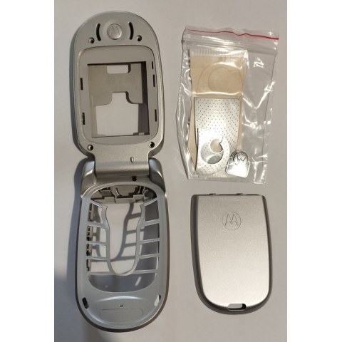 Γνήσια πρόσοψη housing original MOTOROLA V500 Silver (no lens)
