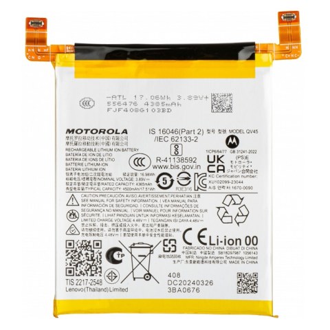 Γνήσια μπαταρία Motorola Edge 50 Ultra (XT2401) Model QV45 Lion 4365mAh 3.85V Bulk ORIGINAL (ΕΞΑΝΤΛΗΘΗΚΑΝ)
