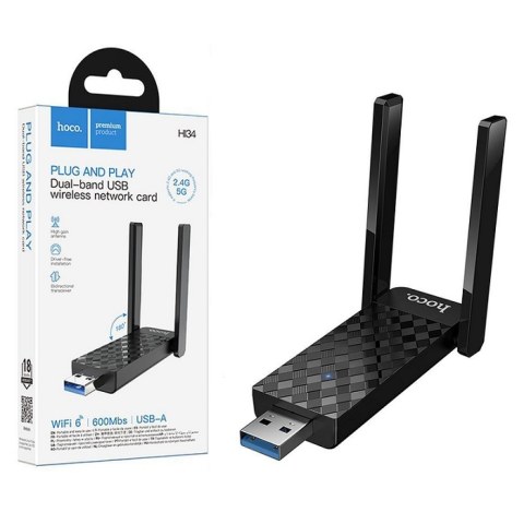 Ασύρματη φορητή συσκευή Stick HOCO HI34 4G USB A WIFI 6 με 2.4GHZ / 5 GHZ LTE 286mps modem dongle για σύνδεση στο ιντερνετ με υψηλές ταχύτητες broadband dongle Box