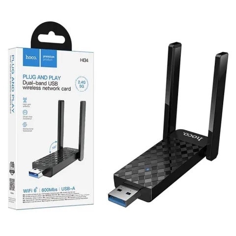 Ασύρματη φορητή συσκευή Stick HOCO HI34 4G USB A WIFI 6 με 2.4GHZ / 5 GHZ LTE 286mps modem dongle για σύνδεση στο ιντερνετ με υψηλές ταχύτητες broadband dongle Box