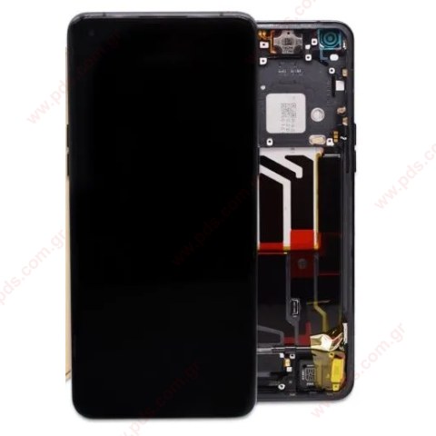 Γνήσια οθόνη σετ LCD OPPO Find X5 PRO (CPH2305) Black W/Frame Display LTPO2 AMOLED (FINGERPRINT FUNCTION) Touch Screen Digitizer σε μαύρο χρώμα SVP BOX ORIGINAL