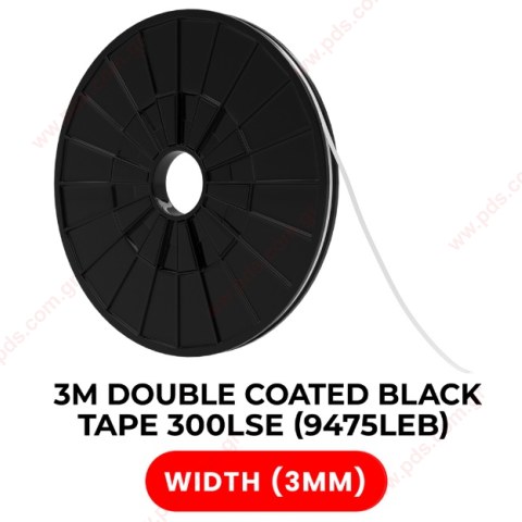 Αυτοκόλλητη ταινία  (3M Model # 9475LEB) Double Sided High Strength Polyester Tape 300LSE (3MM x 25M) Blister