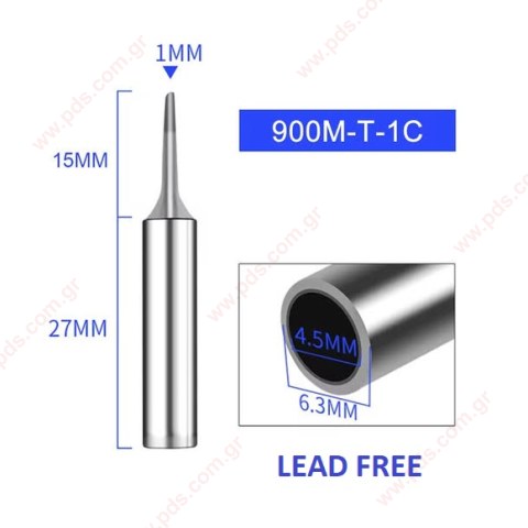 Tip iron for soldering station Lead-Free 900M-T-1C BEST 938D 90W / 200-480°C Mechanic Blister