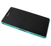 Original front cover Sony Xperia Z3 Compact (D5803) Green with touchpad and lcd display 