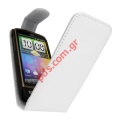 Leather case vertical whith plastic holder for phone Apple iPhone 2G, 3G and iPod Touch 1G in white color