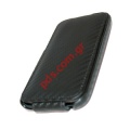 Case from Polycarbonate for Apple iPhone 3G, 3GS in black color pouch vertical open