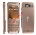 Original housing complete set Nokia E52 front and battery cover in gold color 