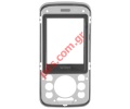 Original SonyEricsson W395 front frame whith display glass in color blush titanium