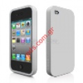 Case from silicon for iPhone 4G white