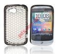 Transparent hard plastic case for HTC WILDFIRE S in dark color