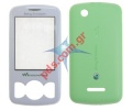 Original housing SonyEricsson Spiro W100 Front and battery cover Silver green color