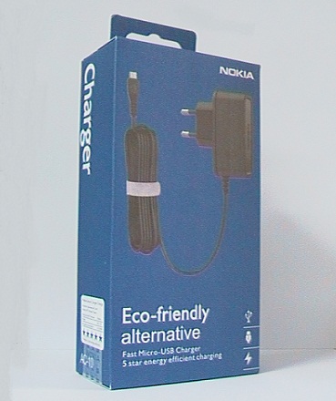 Original travel charger for Nokia AC-10E Blister  220Volt micro usb