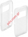 Transparent hard plastic case for Nokia N8 TRN White cyrcle