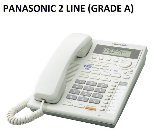 Corded telephone 2 Line KX-TS3282W White Call Waiting Caller ID and Speakerphone Box