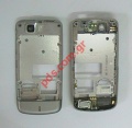 Original housing middle D cover Nokia 6600i slide whith parts Silver