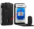 Case whith flip Sony Ericsson Xperia X8 Black