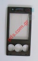 Original front cover SonyEricsson W715 Vodafone Black with window len