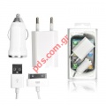 Travel and car charger in 1 box with USB cable for Apple models iPhone 3G, 3GS, 4G