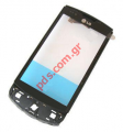Original front cover LG E900 Optimus 7 whith window len Digitazer Black.