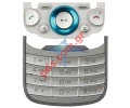 Original keypad SonyEricsson W20i Zylo set function and numeric in silver color