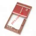 Original back rear Sony Ericsson Satio U1 Middlecover in red color.