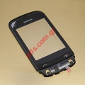 Original Nokia C2-02, C2-03 front A Cover with Touch Screen and Window Black