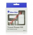 Travel Charger set (OEM) for Apple Iphone 4 White 3in1 Retail Box .
