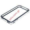 Apple iPhone 4G, 4S Bumper Style Case in Clear Transparent Black
