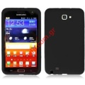Plastic soft case silicon for Samsung Galaxy Note N7000  in black color