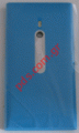 Original back Body battery cover Nokia Lumia 800 in cyan blue color.