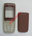 Original housing Nokia 1650 front and battery cover Dark red
