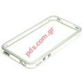 Apple iPhone 4G, 4S Bumper Style Case in Clear Transparent White 