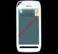 Original front cover Nokia 603 with Digitazer touch screen glass in white color