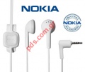Original headset Nokia WH-102 (3.5 mm AV connector) White color in BULK