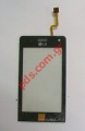 Digitazer touch screen (OEM) for LG KU990 Black with ORANGE Network brand name logo