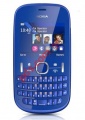 Original Nokia Asha 200 Front cover Blue (including window glass)