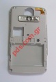 Original housing middle cover Samsung GT C6625 in silver color
