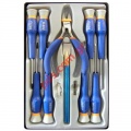 New screwdriver set precision tool kit G504 with 8 screwdriver, 1 cutter, 1 spatule