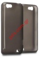 Plastic case transparent TPU for HTC ONE V Black