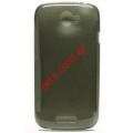 Plastic case transparent TPU for HTC ONE S (Ville) Black