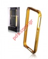 External special made aluminium metal bumper case for Apple iPhone 4G, 4S in gold color