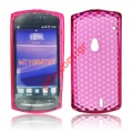Transparent invisible hard plastic case for SonyEricsson Xperia Neo (MT15i), Neo V (MT11i) Fuxia Pink