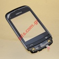 Original Nokia C2-03 front A Cover with Touch Screen and Window (Black Chrome)