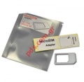 Adaptor to change the microsim card to standard size SIM for all phones iphones and iPad (1 pcs)