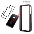 Excelent quality bumper case for Apple iPhone 4 Griffin SoftBank selection Outfit Frame 3 Black