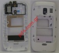 Original middle cover frame housing Nokia Asha 302 B cover White with parts